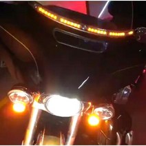 할리데이비슨 투어링 튜닝파츠 프론트 윈드실드 윈드 스토퍼 LED 장식 2014-2020