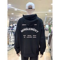 헨어스 에드윈 오버핏 레터링 나염 후드 티셔츠 HTG101 - S