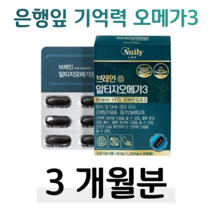 브레인 알티지 오메가3 은행잎 추출물 플라보놀배당체 rTG 오메가스리 기억력 개선 혈행개선 건조한 눈건강 도움 고순도 노르웨이 정제어유 하루 1캡슐 목넘김 연질캡슐 홈쇼핑 비교, 3박스, 1220mg x 30캡슐 (하루 1캡슐)