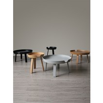 어라운드테이블 무토 Mutto 우드 트레이 보조 탁자 소형 커피 카페 이동식 테이블, 블랙_L사이즈