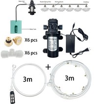 고압분사기 5L/Min DC 12V 60W 자동 스위치 마이크로 다이어프램 워터 펌프 고압 분무 스프레이, 03 Brass White