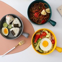 세라믹 손잡이 볼 북유럽스타일 그릇, 화이트