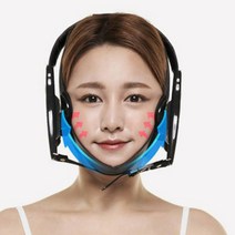 두턱 얼굴살빼기 광대뼈 심술보 안면 리프팅 헤드기어 광대 턱 살빼기, 블랙 페이스 헤드기어