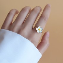 꽃한송이 데이지 플라워 꽃 반지 유니크한 링