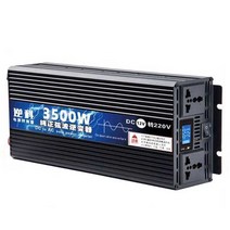 순수 정현파 차박 전기 자동차 밧데리 인산철 12v, 3500W + LCD 220V 60V