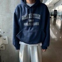 기모 안감 심플 후드 맨투맨 긴팔티 오버핏 남여공용 커플 남친룩 루즈핏 무지 프린팅 빅사이즈