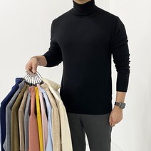 데일트 남자 캐시미어 터틀넥 니트 블랙