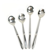 스텐 뷔페 스푼 음식 서빙 수저 숟가락 배식스푼 업소용 급식 호텔 식당, 타공-대, 1개