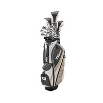 Wilson Complete 여성 골프 클럽 풀세트 + 캐디백, 우핸드, Luxe, Gold/White(without stand).