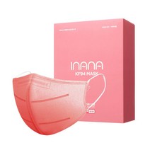 아이나나 피앤씨 KF94 대형 칼라마스크 새부리형 핫핑크, 100매
