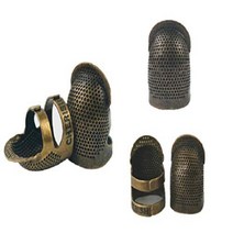 5 Pack Sewing Thimble Finger Protector Adjustable Finger Metal Shield Protector Pin Needlework Sewi, 1, M