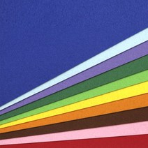 비접착 펠트지 A3 10색단색 만들기 부드러운 부직포, 노랑