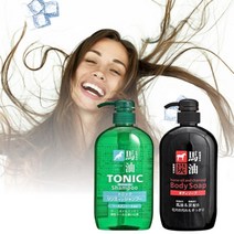 올인원 동백오일 쿨링 복합 클렌저 샴푸 바디워시, 마유 토닉 린스 인 샴푸 600ml (초록)
