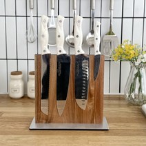 온더덤 자석칼블럭 칼꽂이 마그네틱 칼블럭 칼정리, 옵션2 : 월넛 단면부착형 칼블럭