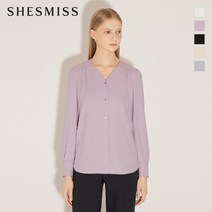 쉬즈미스 브이넥 셔링 블라우스 SWWSTM11080