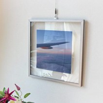 ac843-투명액자38CmX38Cm 비행기와하늘풍경 이미지1/골드브라운