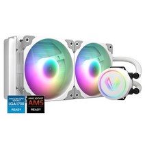 인텔 LGA 1700/1200/2011/1151/1155 AMD AM3 /AM4 용 VETROO 액체 수냉 CPU 쿨러 컴퓨터 RGB 방열판 라디에이터, 02 WHITE_01 기타 (ae˚) frequ