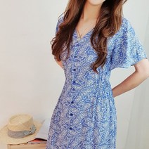 오직OZIC 롱 페이즐리 에스닉 맥시 바캉스 원피스