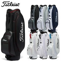 타이틀리스트 골프 어스파이어 캐디백 골프백 2023년, 네이비/화이트/벤데이지 블루