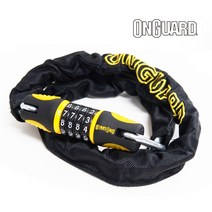 온가드 8122 Mastiff 자물쇠 자전거 전동킥보드 고강도 강철 체인 비밀번호 잠금장치, 1개