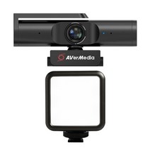 AVerMedia 라이브 스트리머 카메라 CAM 513. 플러그 앤 플레이 USB 3.0 4K UHD 광각 렌즈 웹캠 PW513, PW513 + VL49 RGB Light
