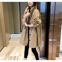 트렌치코트 빅사이즈 반코트 캐주얼 자켓 가을 코디 데일리룩