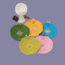 한국 적인 선물 외국인 친구 전통 결혼 좋아하는 기념품 5종세트 방문 증정 티 컵 코스터 다용도 받침, 4번 원형 5종세트