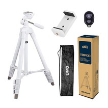 OneTop 카메라 스마트폰 삼각대 리모컨 세트, TR3400(화이트)