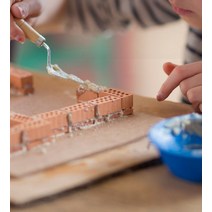 깐깐제이 DIY 미니어쳐 벽돌집 짓기 시멘트 흙 건축 키덜트, 단일