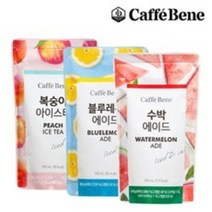 [카페베네] 아이스티/블루레몬에이드/수박에이드, 10. 복숭아 블루레몬 수박/각 1박스씩, 상세설명 참조