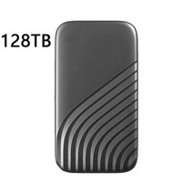 고속 휴대용 SSD 500GB 1TB SSD 타입-C USB3.1 16TB 8TB 외장 솔리드 스테이트 드라이브 노트북 PS4 용 2TB 1TB 모바일 하드 드라이브, 128TB Black