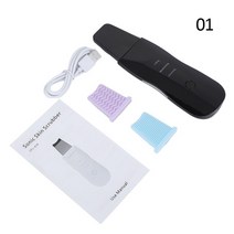 아쿠아 필링기 각질 클렌징 새로운 초음파 스킨 스크러버 진동 얼굴 주걱 블랙 헤드 리무버 삽 깨끗한 캐비, 04 Black (No Package)