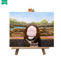수란 3D 부조 DIY 명화 세트, 21.5*17cm+선물함+안료+화필x2+지지대, 소녀의 미소