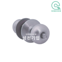 금강산업 원형 도어락(000B-Series)(목문용)(침실용) (1EA), 유광, 은색, 1개