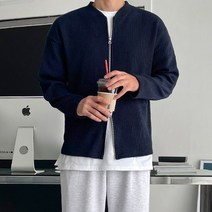(M~4XL) 남녀공용 하찌 골지 오버핏 투웨이 니트 집업 빅사이즈 가디건 5490