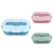 L 도시락 상자 개의 구획 숟가락 젓가락 &amp 수프 사발 Bento 상자를 가진 열 절연 된 음식 점심 콘테이너, 분홍색