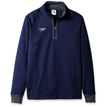 스피도 유니 성인용 스웨트셔츠 3/4 지퍼 풀오버 팀 워밍업, New Navy