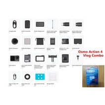 액션캠 Osmo 액션 4/OA4 하이킹 콤보 듀얼 터치 스크린 센서 4K 및 155 ° 와이드 FOV 마그네틱 퀵릴리즈, 06 4 Vlog Combo