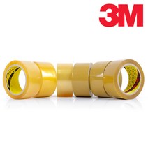 3M 372KS 박스테이프 40M OPP 택배 포장 투명 황색 이사 미색 포장용 택배용, 투명 50m (1EA)