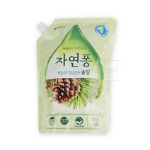 ㈜엘지생활건강 LG 주방세제 과일세제 자연퐁 솔잎향 리필형 1.1L, 상품선택