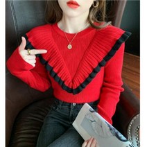 여성 프릴니트티 하늘비즈 A31 N936Y433