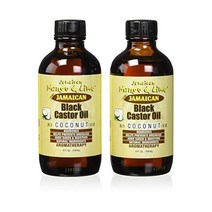 Jamaican Mango & Lime 코코넛 함유 블랙 캐스터 오일 113.4g4온스 2팩