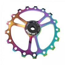 2xBicycle 뒷 변속기 풀리 가이드 롤러 기수 휠 부품 17T 다채로운, 화려한, 알루미늄 합금 세라믹