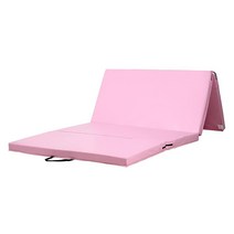 KaRaDaStyle 체조 매트 접이식 스트레치 매트 180.3cm x 99.1cm x 5.1cm(71 x 39 x 2인치) 운동 근육 훈련 놀이 수평 바 매트 요가 스포츠 방음, Pink