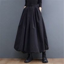 겨울 가을 계절 빅사이즈롱스커트 캐쥬얼 하이웨이스트 날씬해 보이는 벌룬스커트 숨기다 고기 캉캉스커트