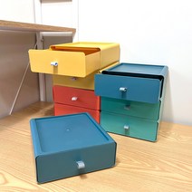 데코리타 책상 욕실 식탁 다용도 슬라이딩 미니 정리함, (세트 4p)책상 정리함, 네이비 4p