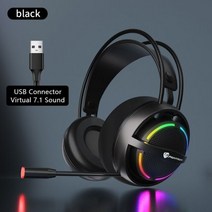 게이밍 헤드셋 PS4 유선 이어폰 7.1 서라운드 사운드 3.5mm 컴퓨터 게임 헤드폰 PC 노트북 Xbox 용 마이크 스위치가 있는 게임용 헤드셋, 05 7.1 USB