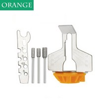 전기톱 체인 교체용 특수 전기 톱 그라인딩 도구 샤프닝 키트 그라인더 폴리싱 어태치먼트 세트 툴 드릴, 02 Orange