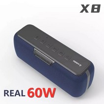 100% XDOBO X8 블루투스 스피커 60W 무선 칼럼 방수 DSP 서브우퍼 뮤직 센터(Voice Assistant 6600mAh|휴대용, 02 Red