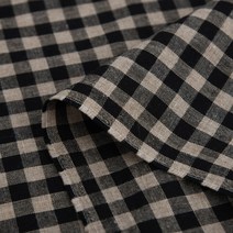 진흥 텍스타일 순면 선염 Dusty 체크 원단 Series 1 yard 기준, 아이보리